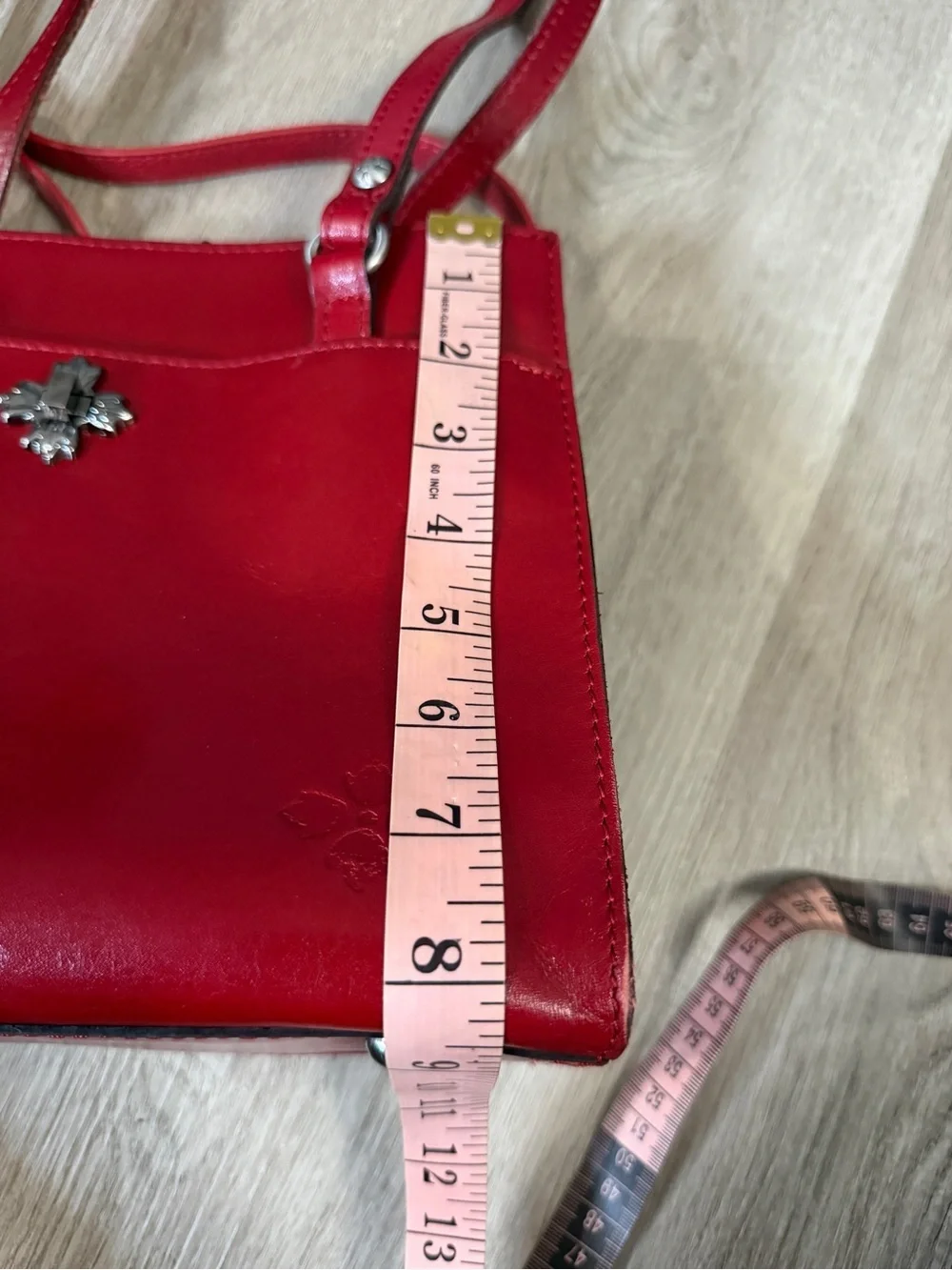 Patricia Nash Red Leather Shoulder Tote